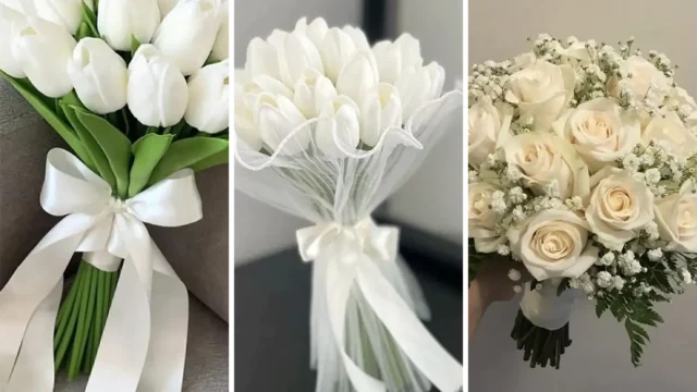 مجموعه تصاویر 15 دسته گل سفید جذاب که باید ببینید!