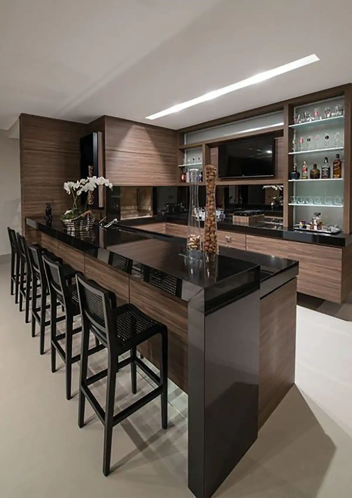 آشپزخانه مشکی طلایی کابینت مشکی طوسی آشپزخانه سفید کابینت مشکی و چوب