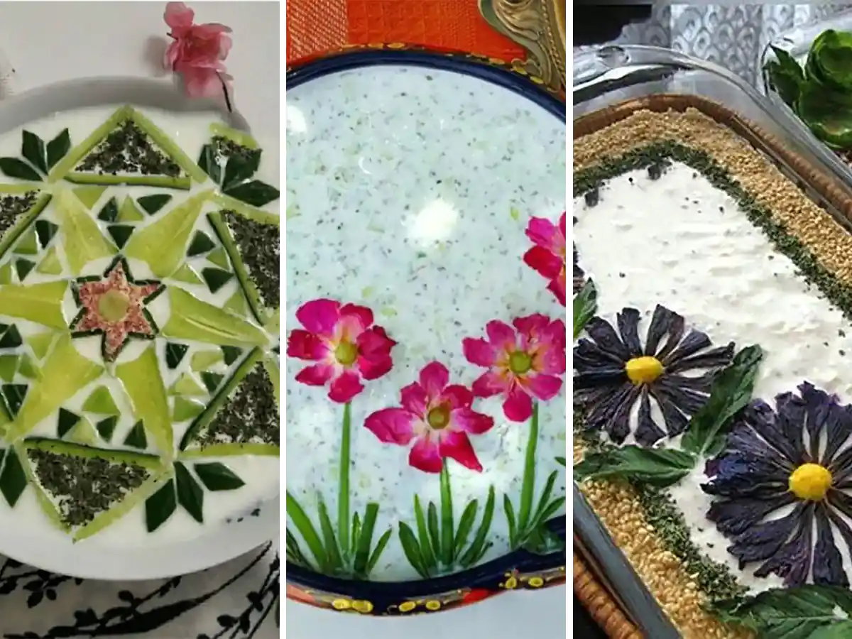 تزیین ماست برای مهمانی ماست و خیار مجلسی تزیین سالاد تزیین سالاد کاهو ماست خیار تزیین سالاد شیرازی 