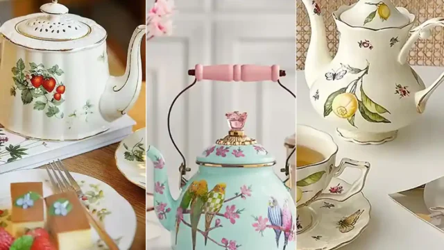 سرویس چای خوری جدید | ۱۵ مدل ست قوری و فنجان جذاب و گل‌گلی برای پذیرایی + تصاویر