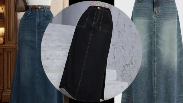 دامن جین شیک | ۱۵ مدل جدید بلند و کوتاه مخصوص دخترای خوش‌سلیقه! + گالری عکس