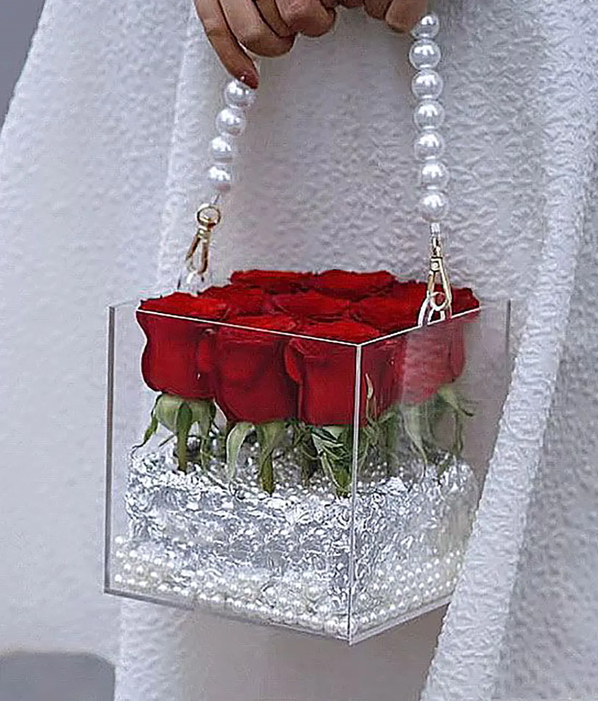 گل داخل شیشه 