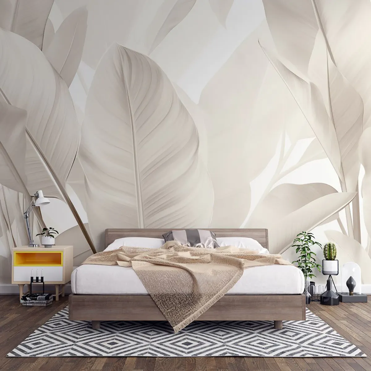 کاغذ دیواری اتاق خواب لاکچری