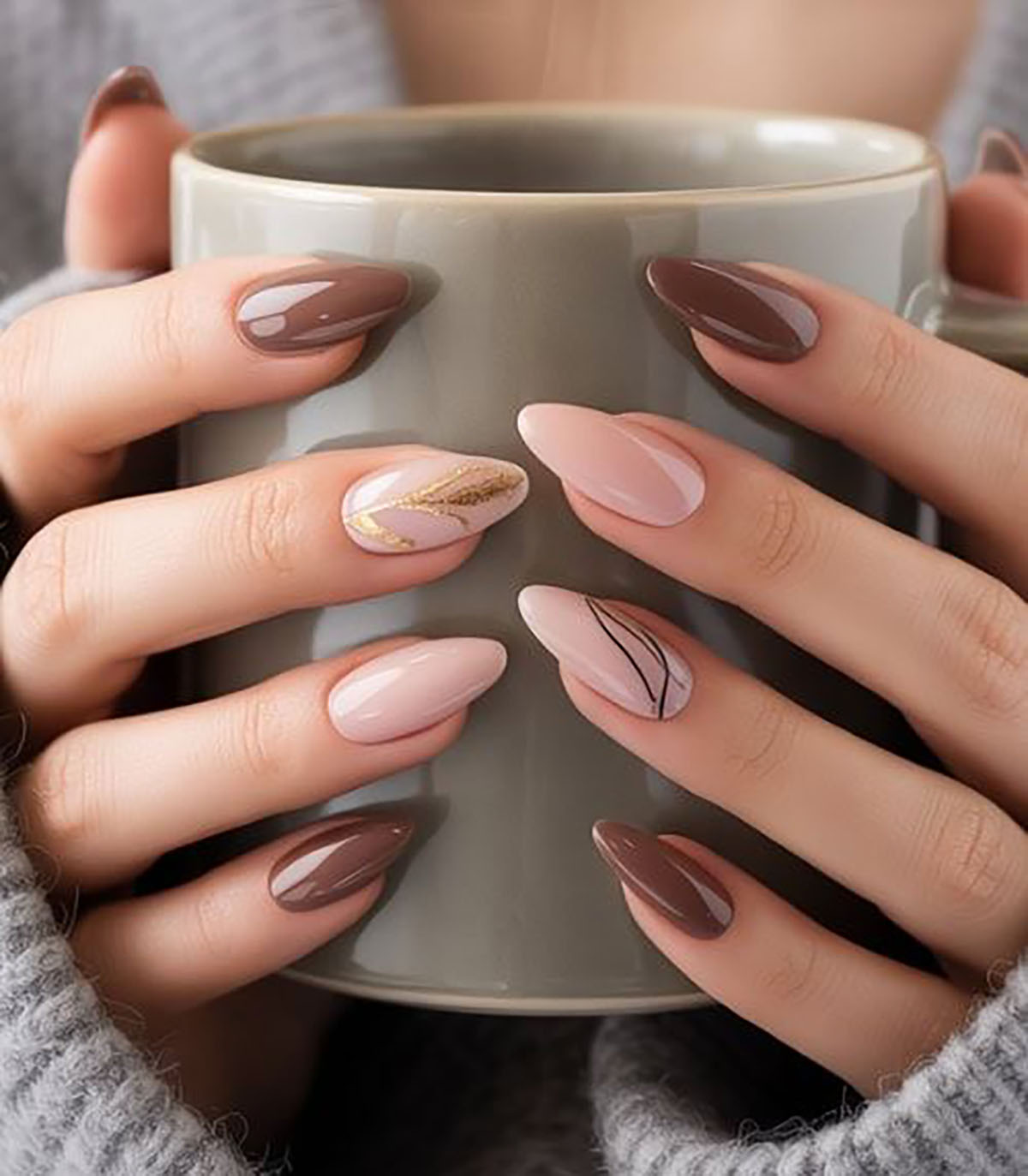 طرح ناخن مینیمال زمستانی 