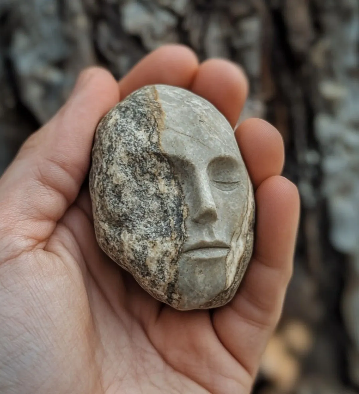 مجسمه سنگی انسان 