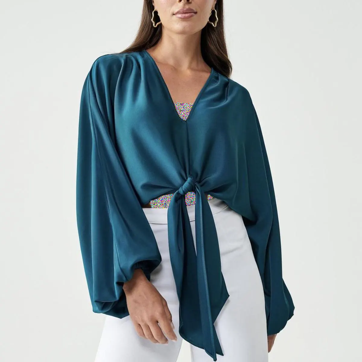 شومیز گره ای ساتن
