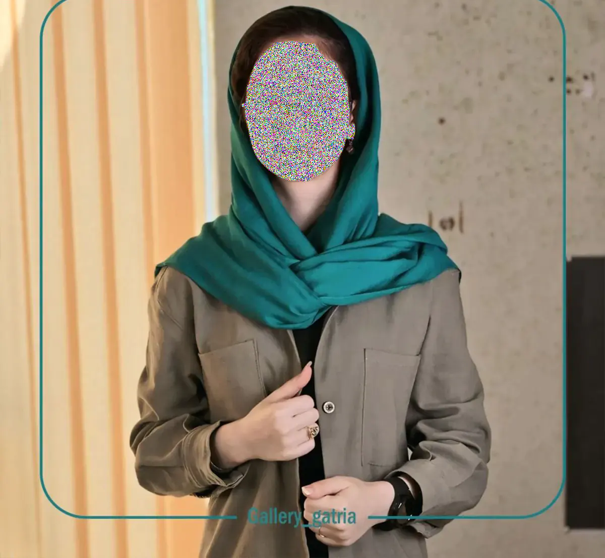 شال سبز سدری روشن