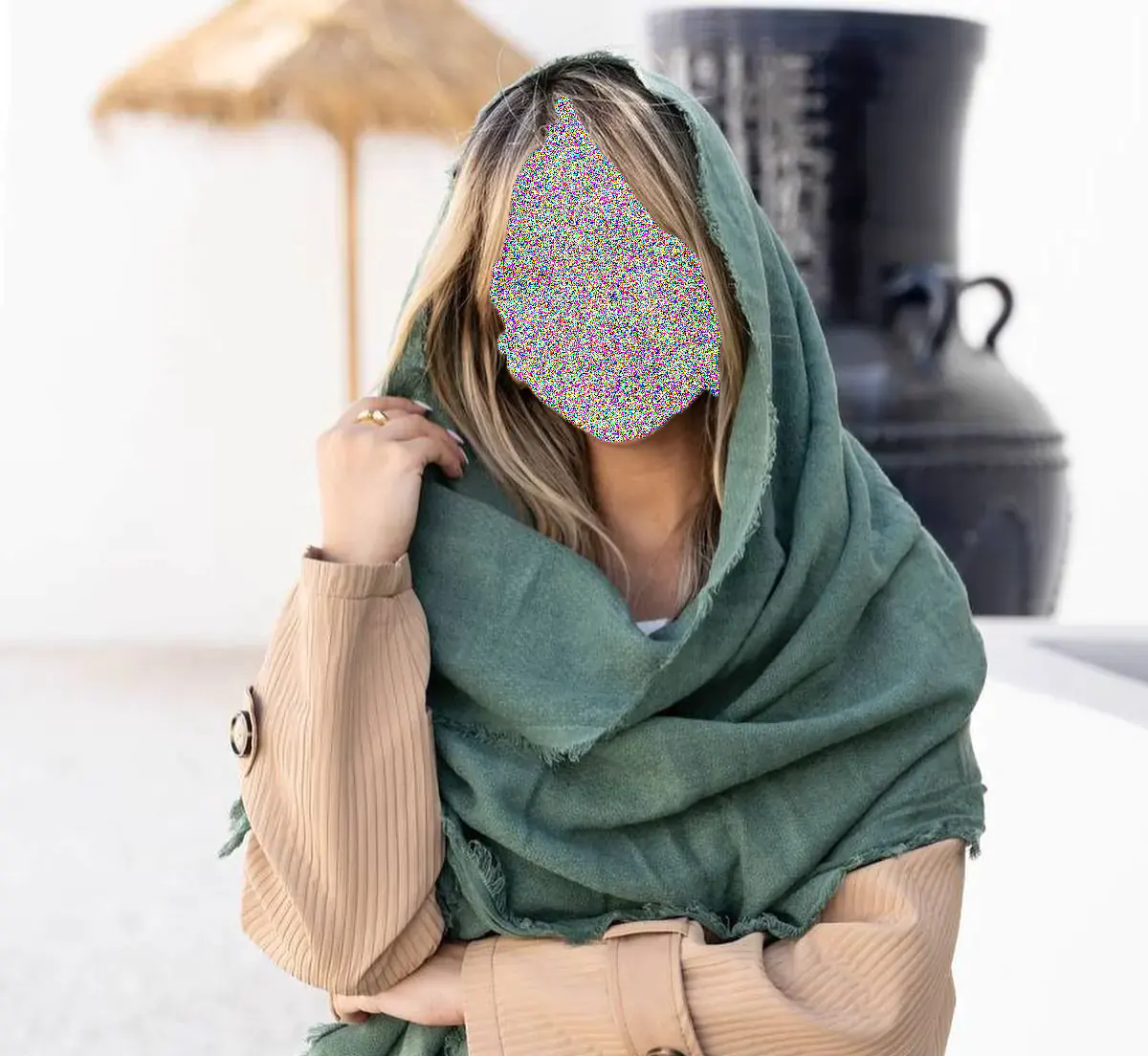 شال سبز چمنی