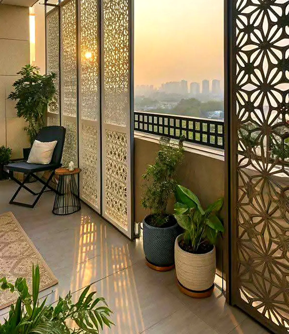 طراحی بالکن مدرن کوچک
