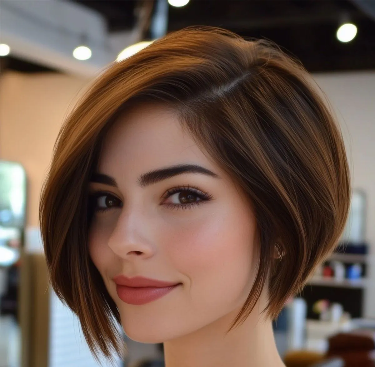 مدل موی باب کوتاه زاویه دار
