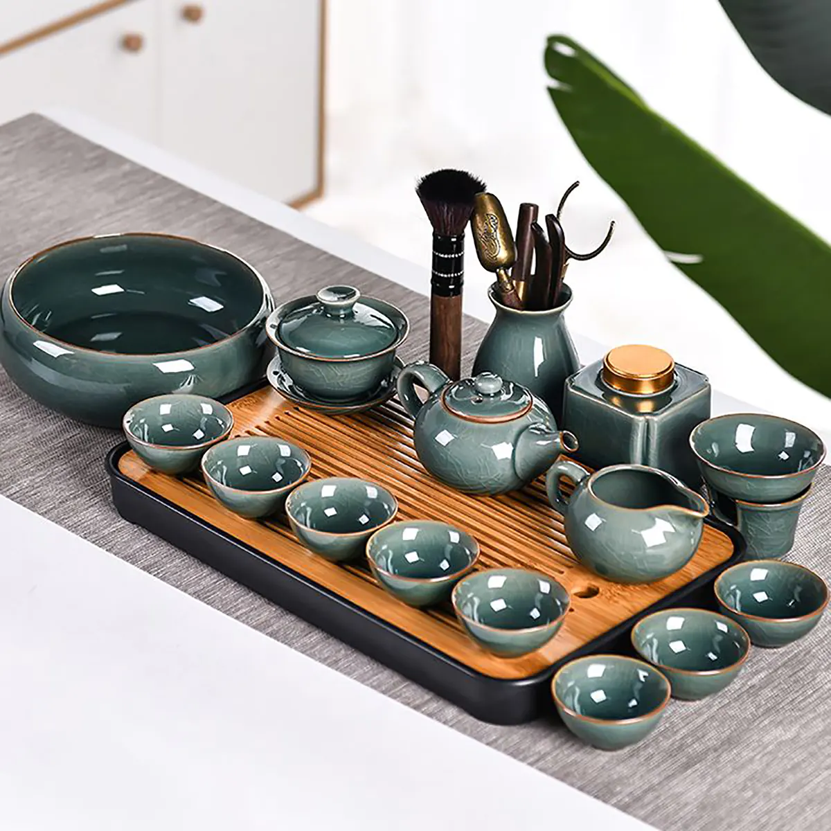 سرویس چای خوری چینی طلایی
