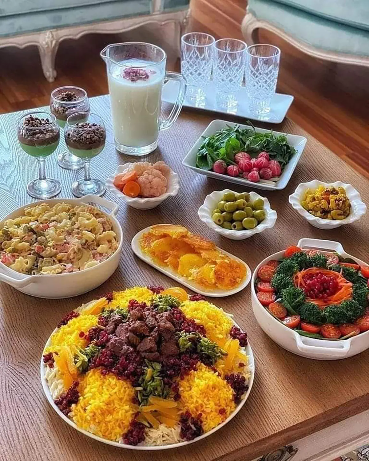 تزیین روی برنج با هویج