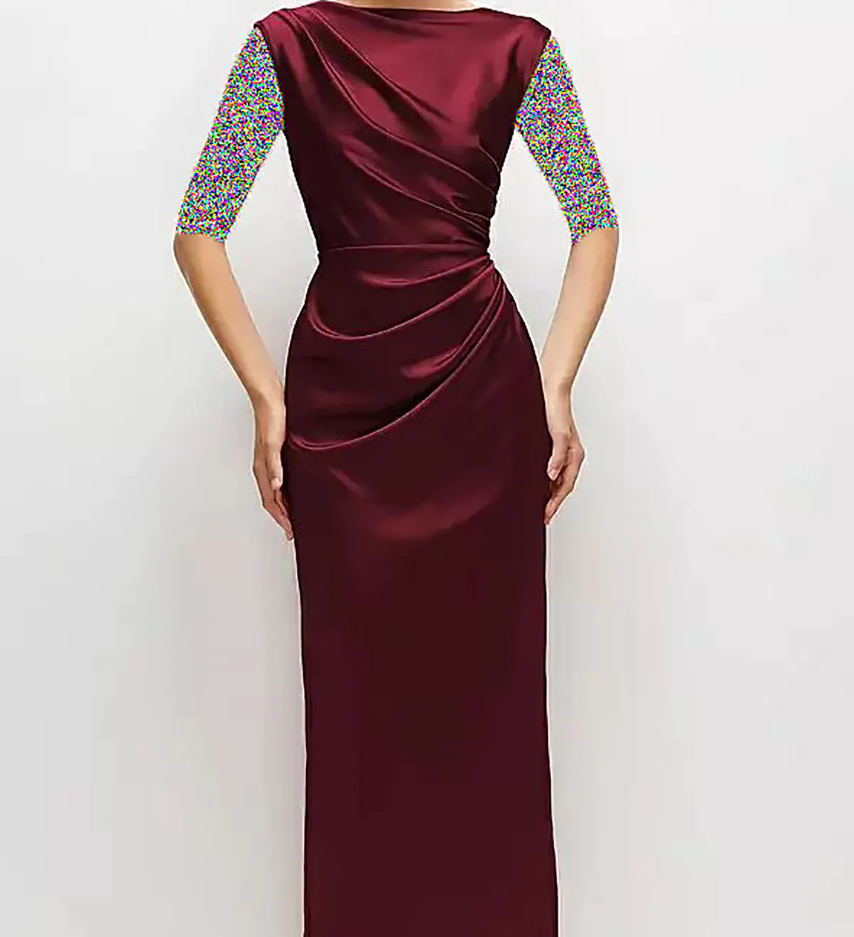 لباس مجلسی زنانه برای عروسی پوشیده
