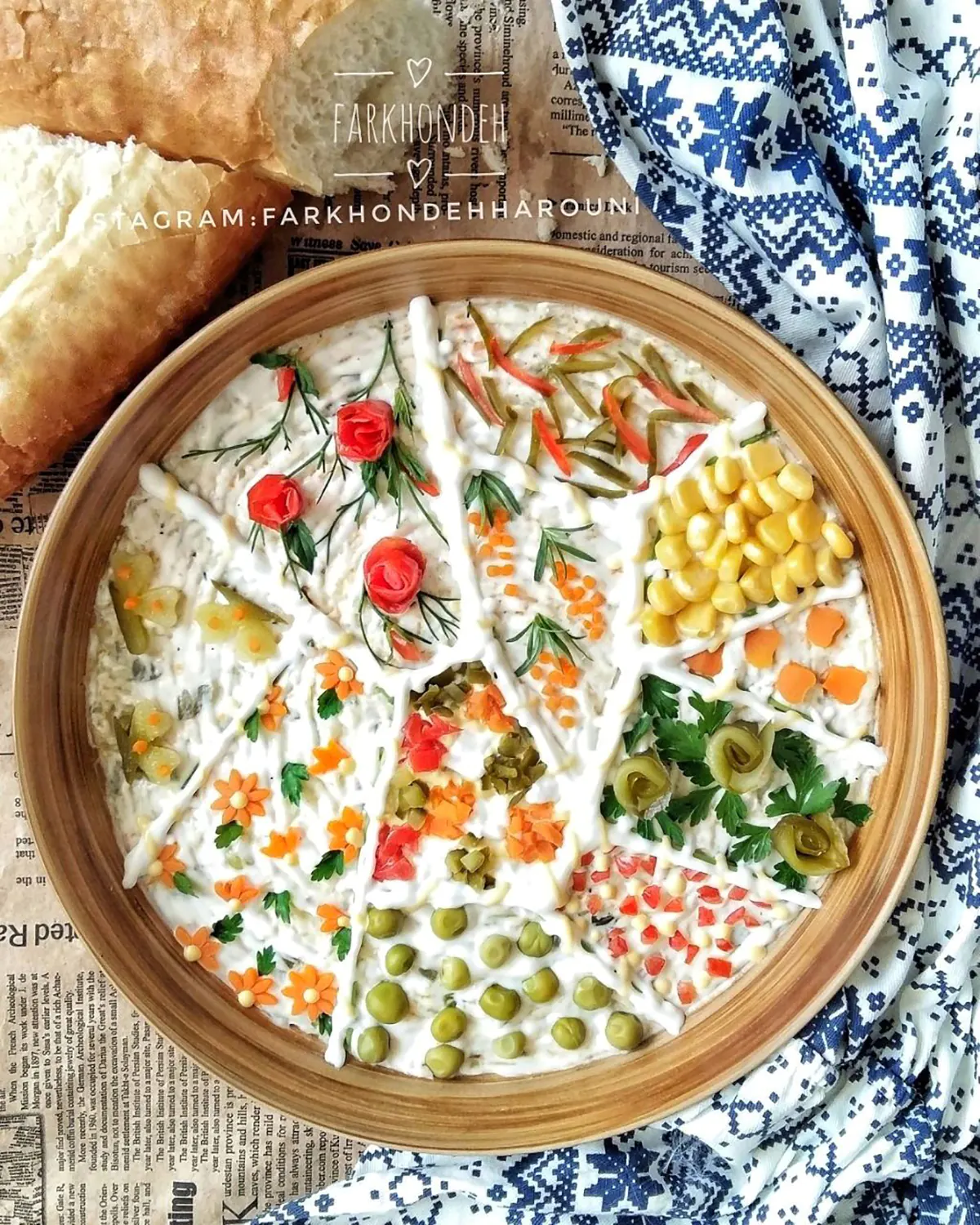 تزیین سالاد الویه جدیدترین 