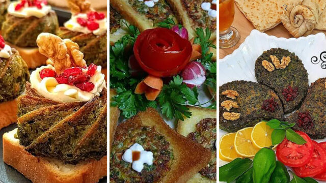 تزیین کوکو سبزی | ایده‌های شیک برای مهمونی