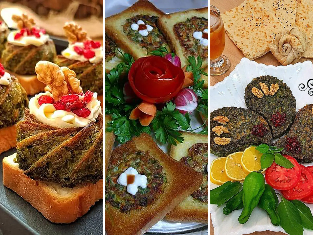 تزیین کوکو سبزی برای مدرسه