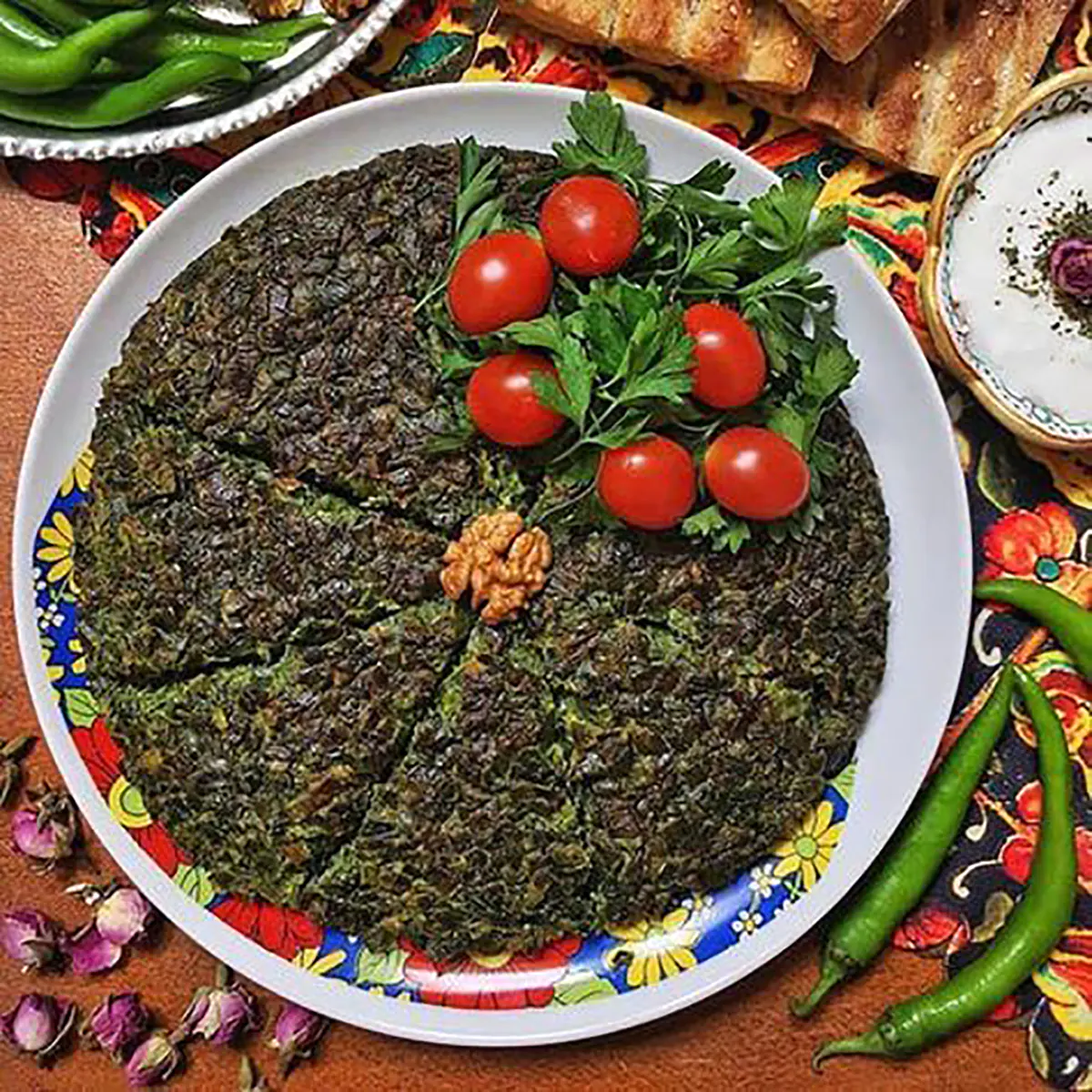 تزیین کوکو سبزی برای کودکان