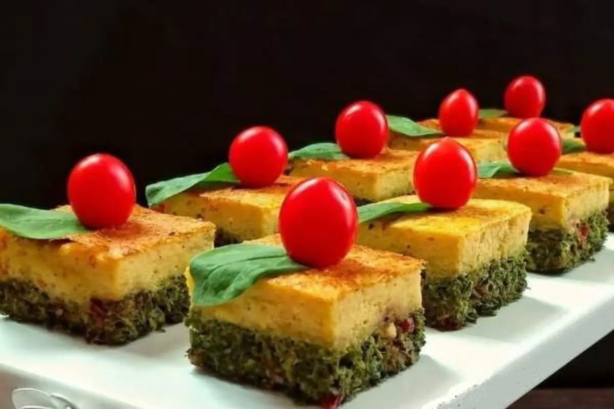 تزیین کوکو سبزی برای کودکان