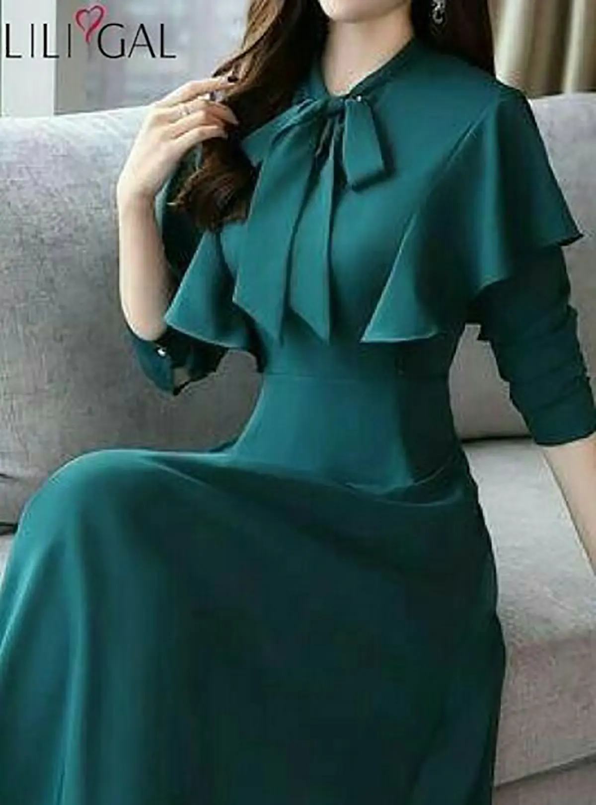 لباس مجلسی سبز دخترانه
