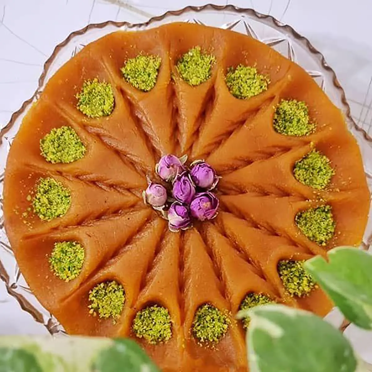 تزیین حلوا ساده
