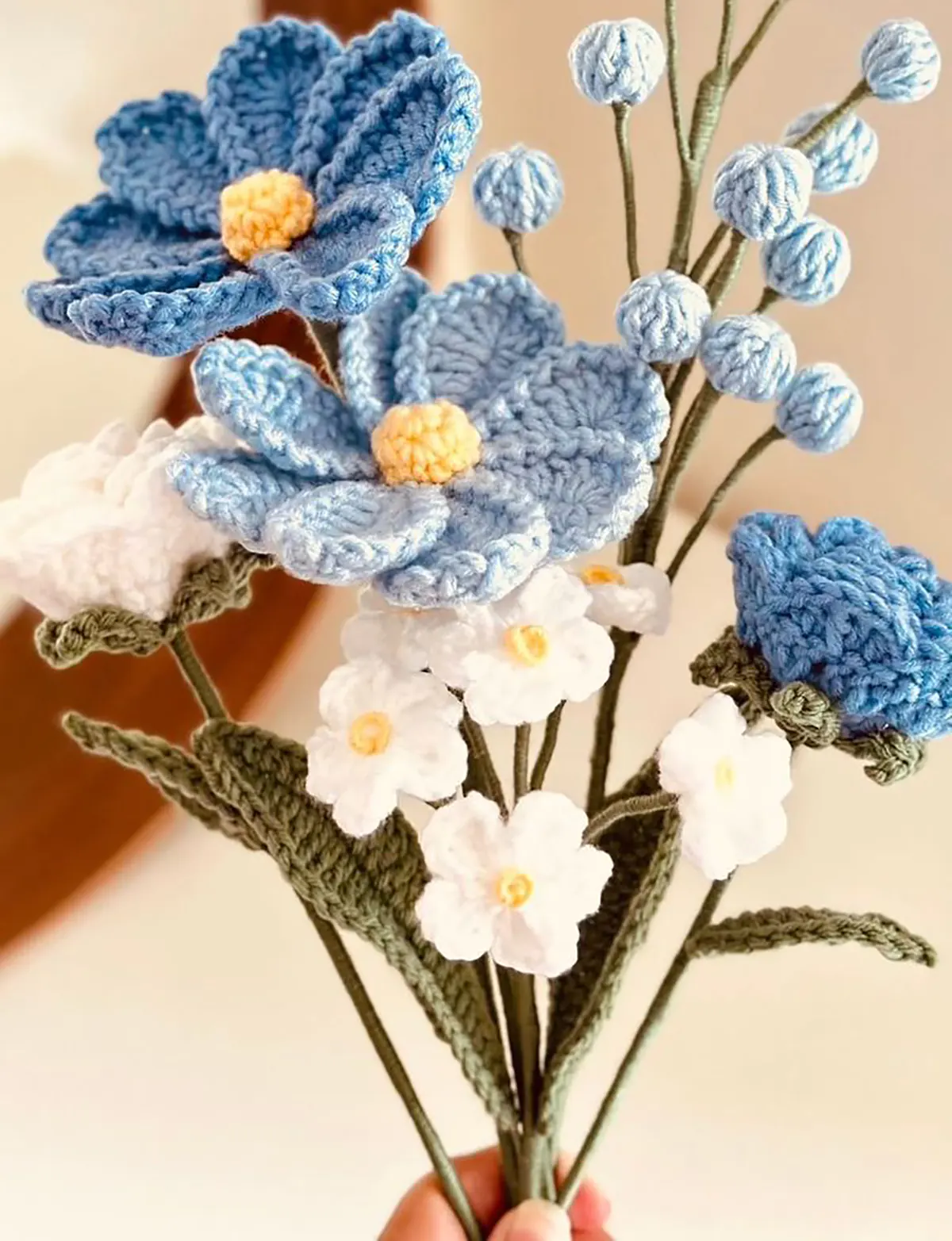 گل بافتنی ساده
