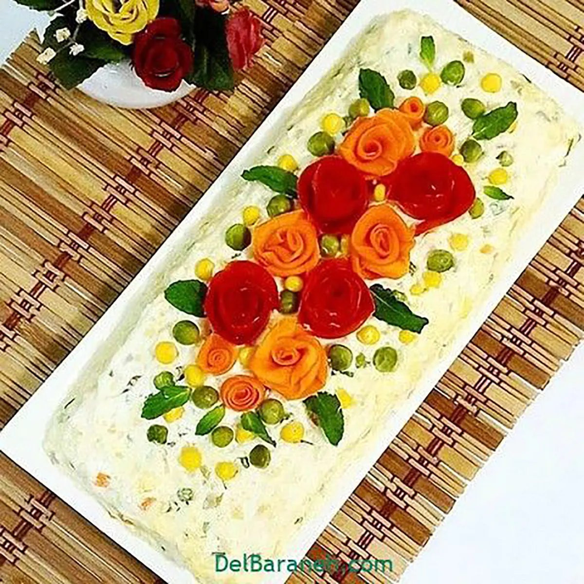 طرز تهیه سالاد الویه با مرغ و هویج
