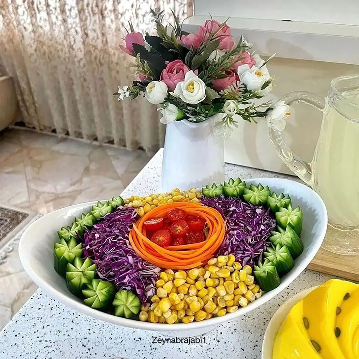 تزیین سالاد ساده و شیک 
