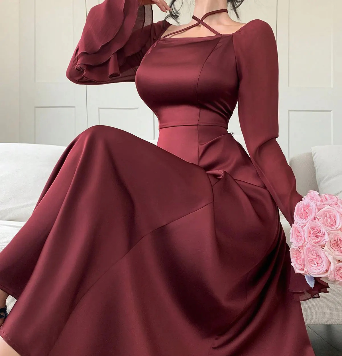 مدل لباس مجلسی پوشیده لاکچری