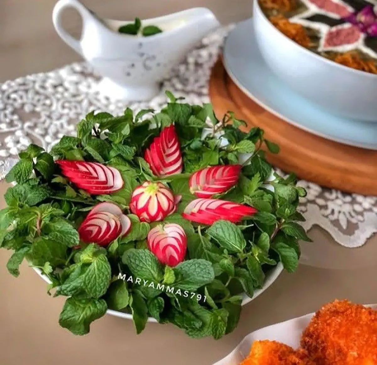 تزیین سبزی خوردن تک نفره