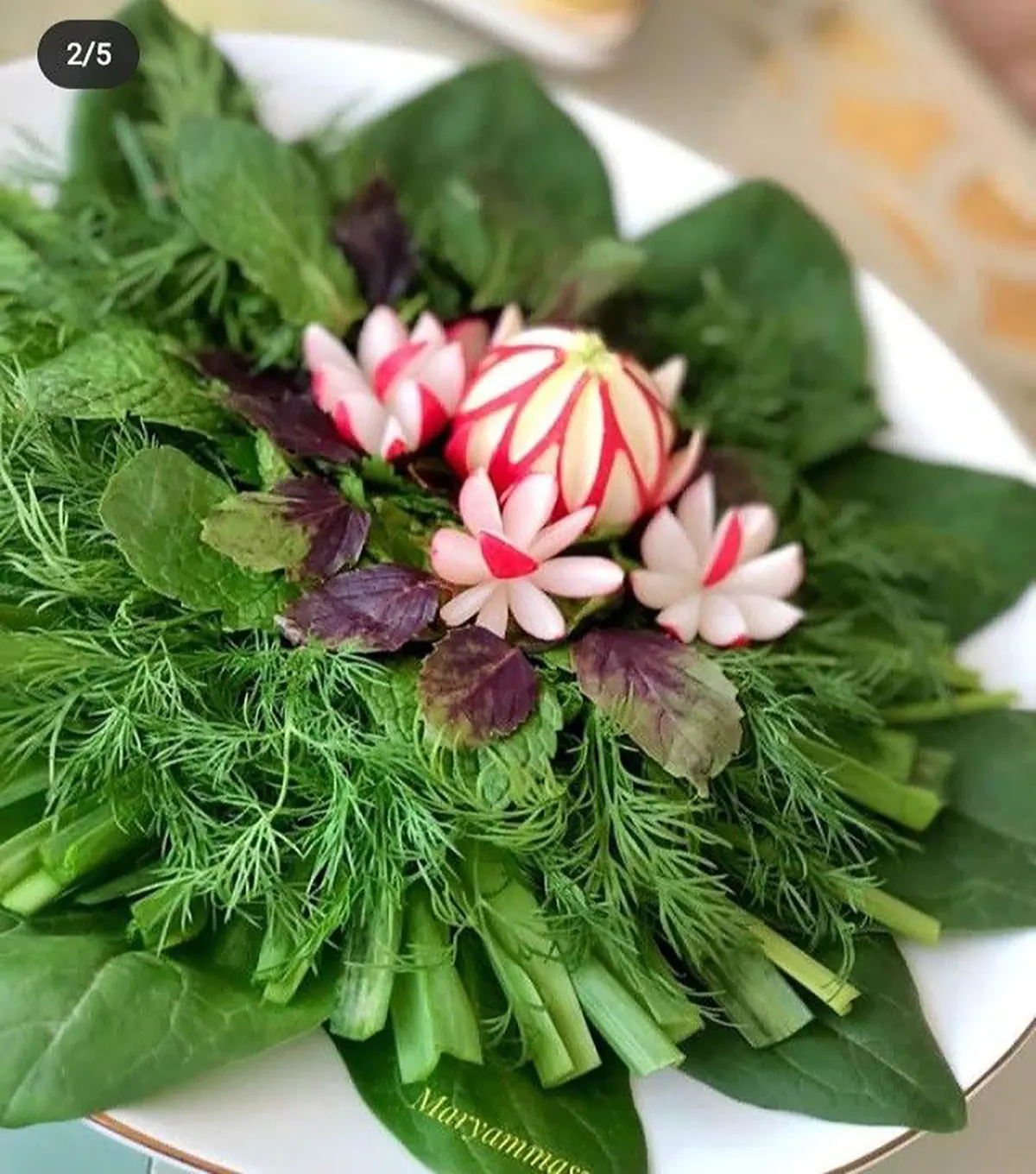 آموزش تزیین سبزی خوردن مجلسی