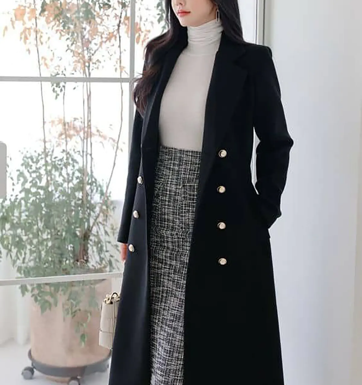 پالتو مشکی زنانه ساده 