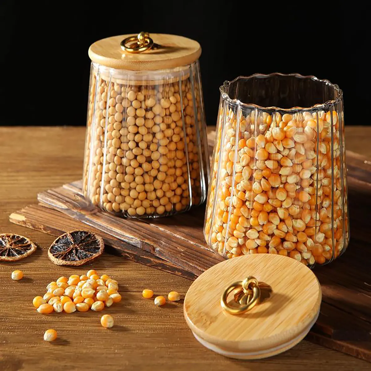 ظرف در دار شیشه ای