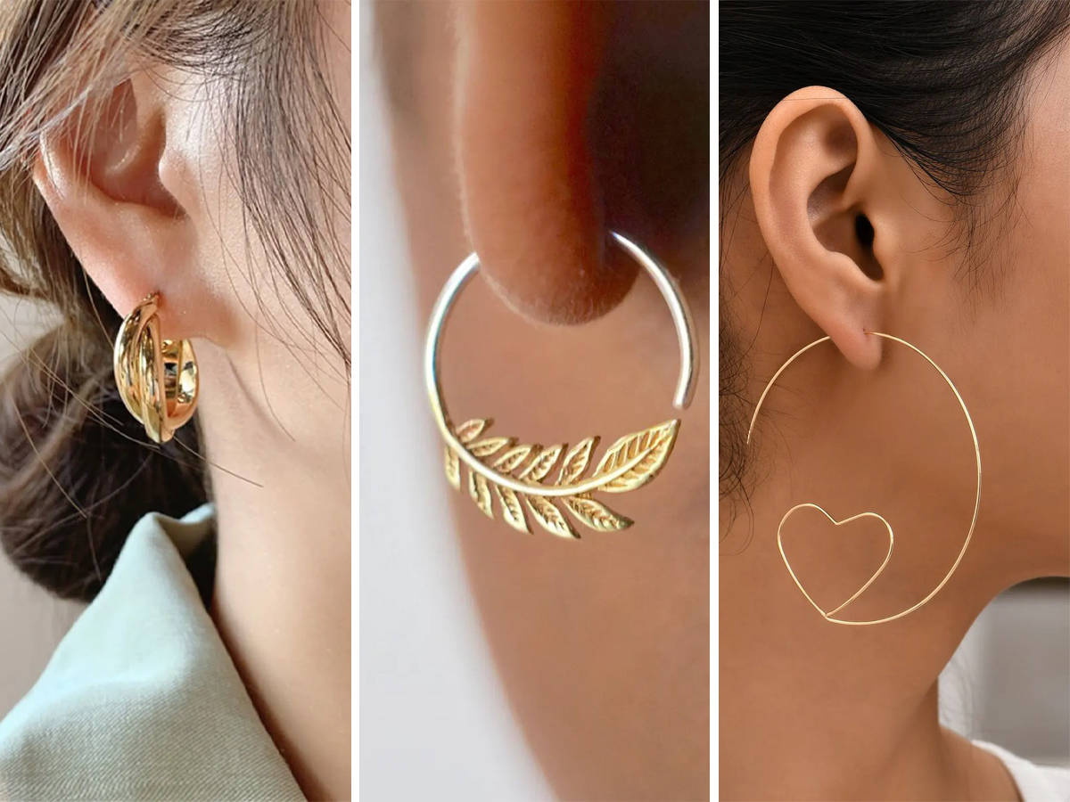 گوشواره حلقه ای جدید طلا